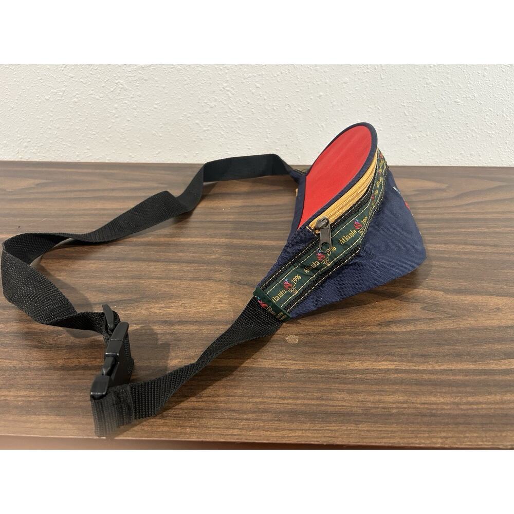 VINTAGE 1996 USA Atlanta Olympics Fanny Pack Multi Colorblock Waist Bag - Picture 4 of 9